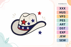 Patriotic Hat 4th of July Embroidery Design Product Image 1