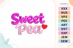 Sweet Pea Baby Quote Embroidery Design Product Image 1