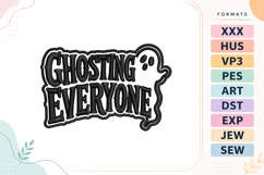 Halloween Ghosting Everyone Embroidery Design Product Image 1