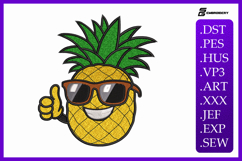 Cool Pineapple Embroidery Design Product Image 1