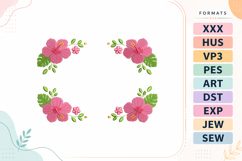 Hibiscus Frame Summer Embroidery Design Product Image 1