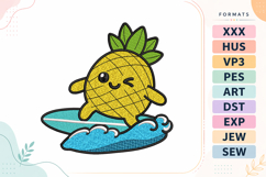 Cute Summer Pineapple Embroidery Design Product Image 1