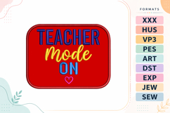 Teacher Mode School Applique Embroidery Design Product Image 1