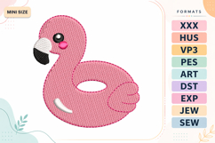 Mini Flamingo Float Summer Embroidery Design Product Image 1