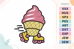 Cute Summer Ice Cream Embroidery Design Product Image 1