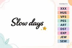 Autumn Slow Days Embroidery Design Product Image 1