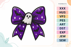 Halloween Coquette Bow Embroidery Design Product Image 1