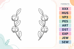 Minimal Floral Frame Embroidery Design Product Image 1