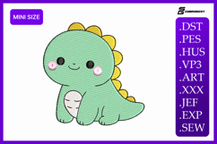 Baby Dinosaur Mini Size Embroidery Design Product Image 1