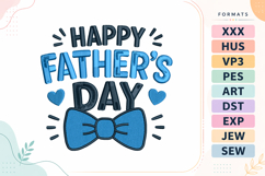 Happy Father’s Day Quote Embroidery Design Product Image 1