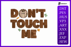 Cute Hedgehog Animal Quote Embroidery Design Product Image 1