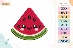 Cute Watermelon Mini Summer Embroidery Design Product Image 1