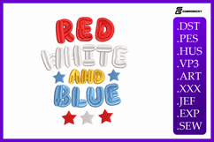 Red White and Blue 4th of July Embroidery Designs Product Image 1