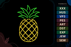 Pineapple Summer Tropical Fruit Embroidery Design Product Image 1