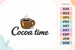Autumn Cocoa Time Embroidery Design Product Image 1