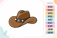 Western Cowboy Hat Embroidery Design Product Image 1