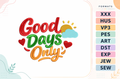 Hot But Happy Summer Quote Embroidery Design Product Image 1