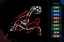 Soccer Player Football Sports Embroidery Design Product Image 1