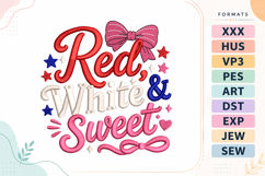 4th Of July Cute Quote Embroidery Design Product Image 1
