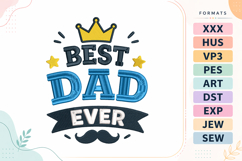 Best Dad Ever Father’s Day Embroidery Design Product Image 1