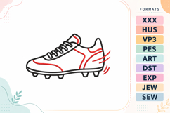 Sports Cleat Outline Embroidery Design Product Image 1