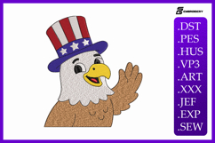 Patriotic Eagle Embroidery Design Product Image 1
