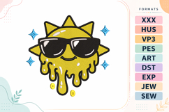 Cool Summer Sun Embroidery Design Product Image 1