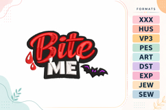 Halloween Bite Me Embroidery Design Product Image 1