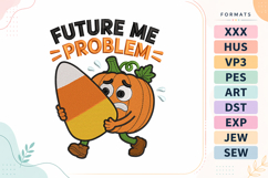 Future Me Pumpkin Halloween Embroidery Design Product Image 1