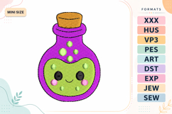 Mini Halloween Potion Bottle Embroidery Design Product Image 1