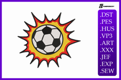 Soccer Football Ball Explosion Embroidery Design Product Image 1