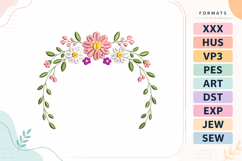 Floral Frame Flower Border Embroidery Design Product Image 1