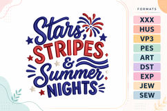 4th of July Patriotic Quote Embroidery Design Product Image 1