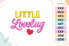 Little Lovely Baby Quote Embroidery Design Product Image 1