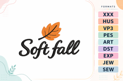 Autumn Soft Fall Embroidery Design Product Image 1