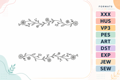 Floral Divider Flowers Embroidery Design Product Image 1