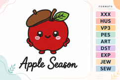Apple Season Fall Embroidery Design Product Image 1