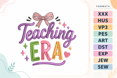 Teaching Era Back To School Embroidery Design Product Image 1
