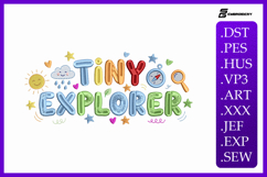Tiny Explorer Baby Quote Embroidery Designs Product Image 1