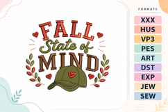 Fall State Of Mind Embroidery Design Product Image 1