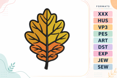 Autumn Oak Leaf Embroidery Design Product Image 1