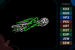 Soccer Goalkeeper Football Sports Embroidery Design Product Image 1