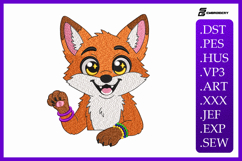 Cute Fox Kawaii Fox Woodland Animal Embroidery Design Product Image 1
