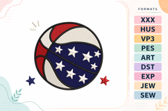 Patriotic Horseshoe 4th of July Embroidery Design Product Image 1