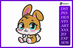 Cute Baby Bunny Embroidery Design Product Image 1