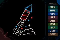 Firework Rocket 4th of July Embroidery Design Product Image 1