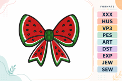 Watermelon Summer Bow Embroidery Design Product Image 1