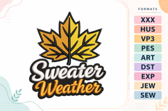 Autumn Sweater Weather Embroidery Design Product Image 1