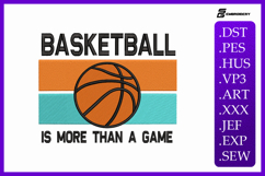 Basketball Quote Sports Embroidery Design Product Image 1