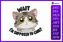 Funny Cat Animal Embroidery Design Product Image 1
